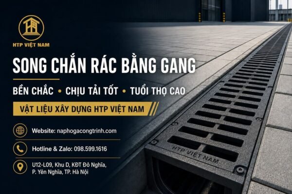 Song chắn rác bằng gang