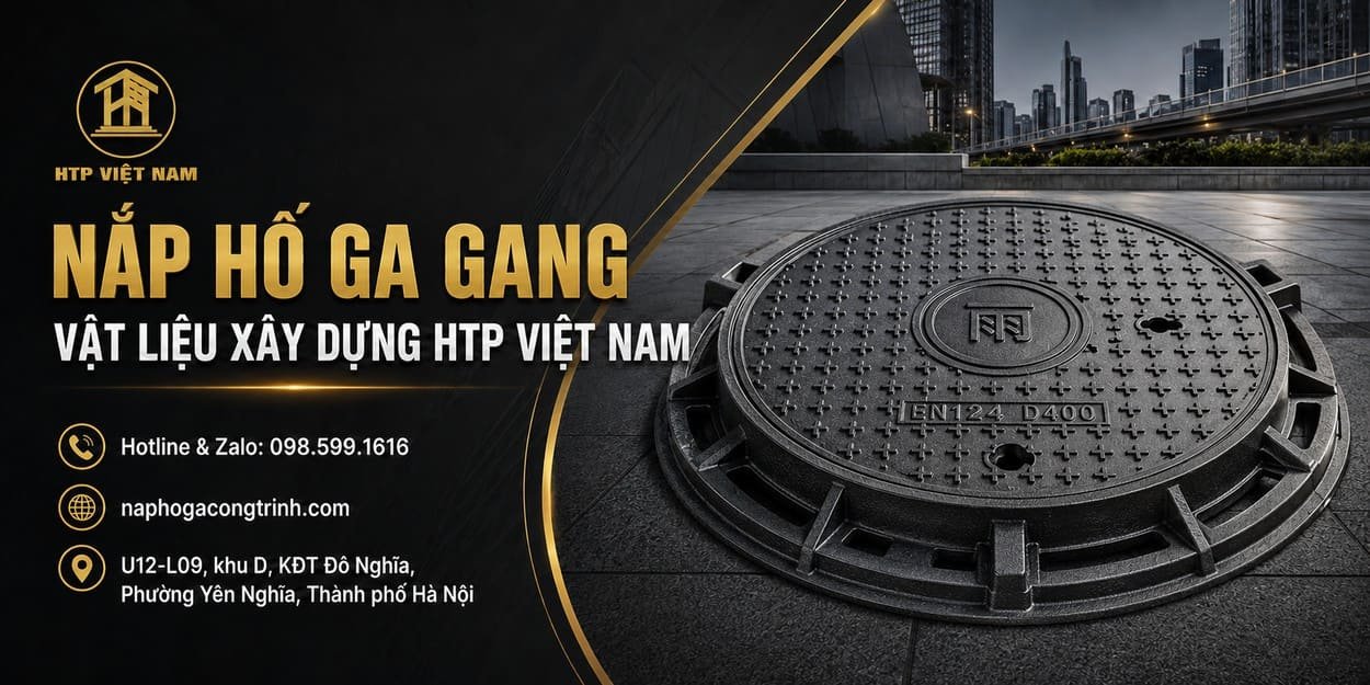 Nắp hố ga gang khung âm