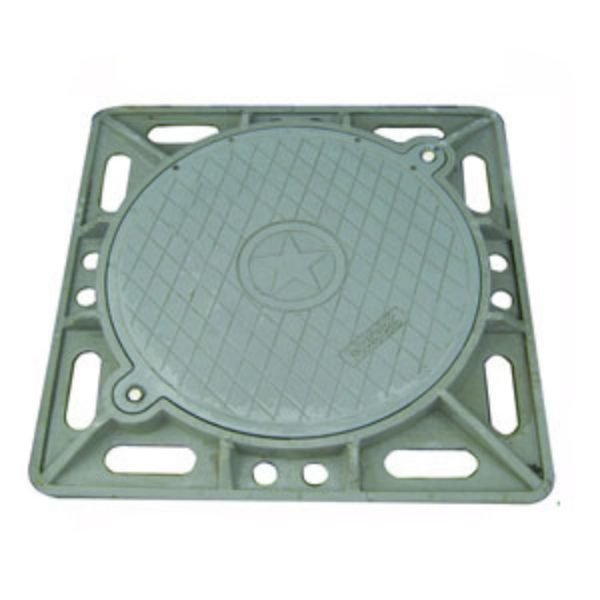 Nắp hố ga composite 800×800 khung âm nắp tròn