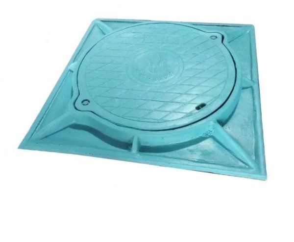 Nắp hố ga composite 900×900 khung âm nắp tròn