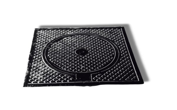 Nắp hố ga gang 800×800 khung dương nắp tròn