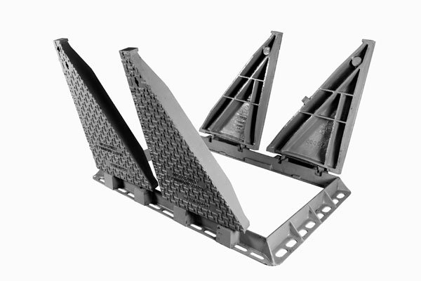 Nắp bể cáp bưu điện 04 cánh D400