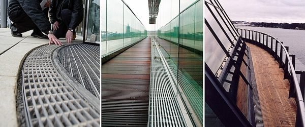 Nắp hố ga thoát nước lắp đặt trên hệ thống sân thượng, mái nhà