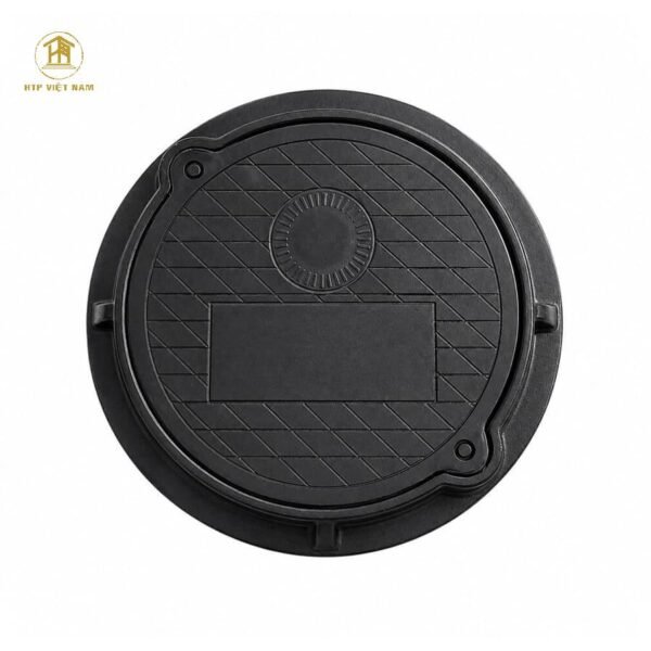 Nắp hố ga tròn composite khung âm