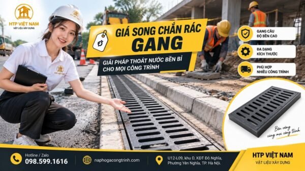 Giá song chắn rác gang