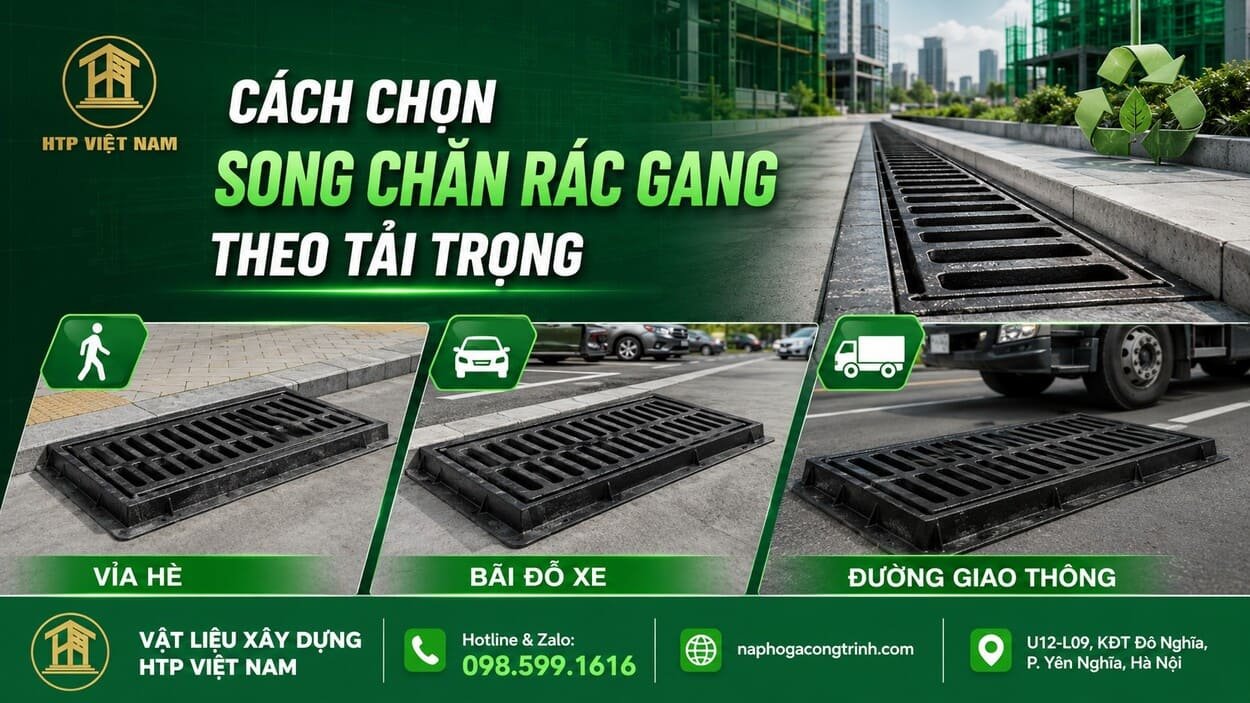 Cách chọn song chắn rác gang theo tải trọng