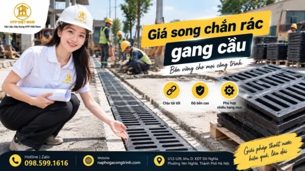 Giá song chắn rác gang cầu