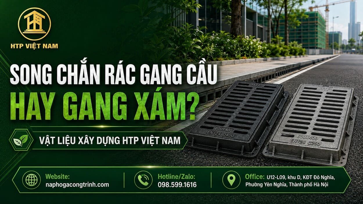 Song chắn rác gang cầu hay gang xám