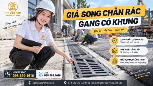 Giá song chắn rác gang có khung