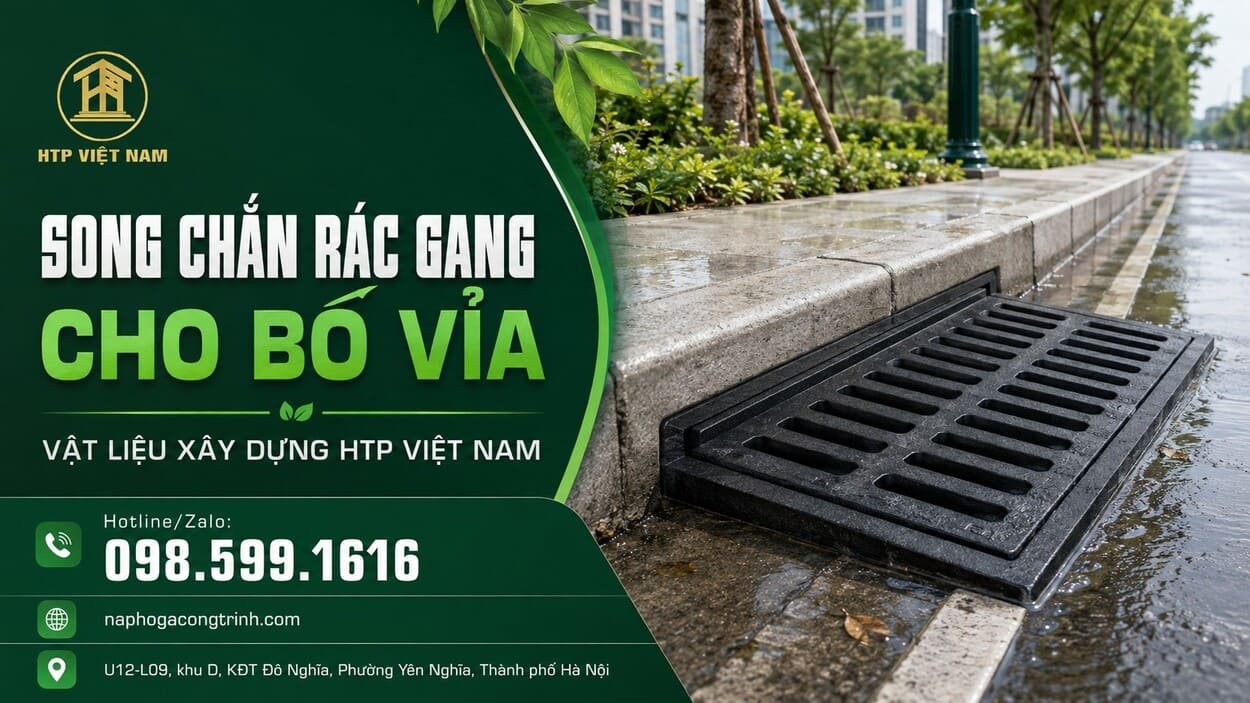 Song chắn rác gang cho bó vỉa
