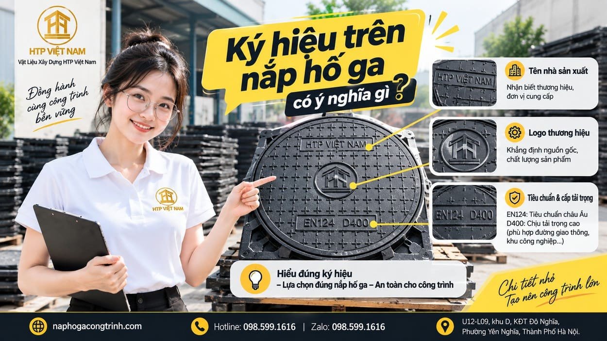 Ký hiệu trên nắp hố ga có ý nghĩa gì