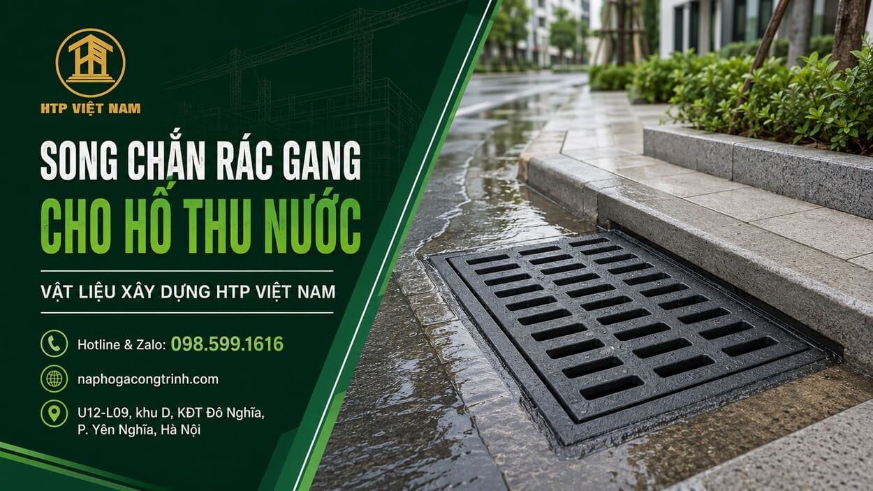 Song chắn rác gang cho hố thu nước