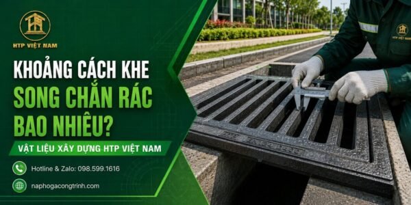 Khoảng cách khe song chắn rác bao nhiêu
