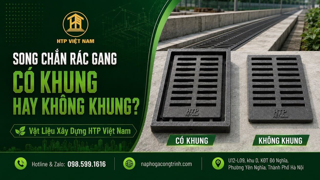 Song chắn rác gang có khung hay không khung