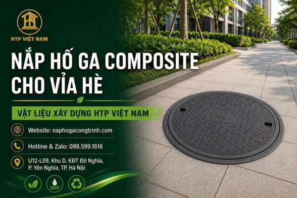 Nắp hố ga composite cho vỉa hè