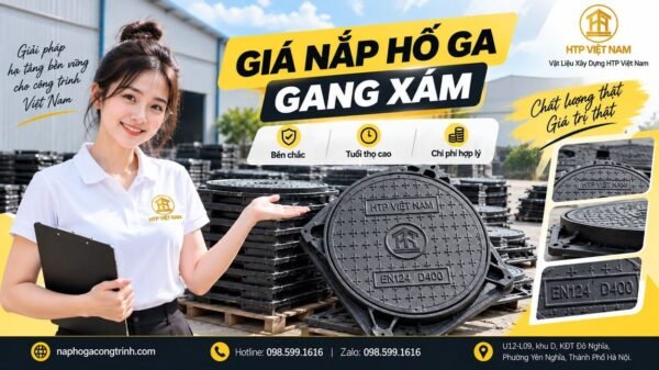 Giá nắp hố ga gang xám