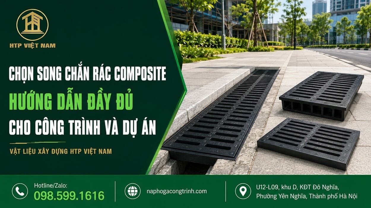 Cách chọn khe thoát nước song chắn rác composite