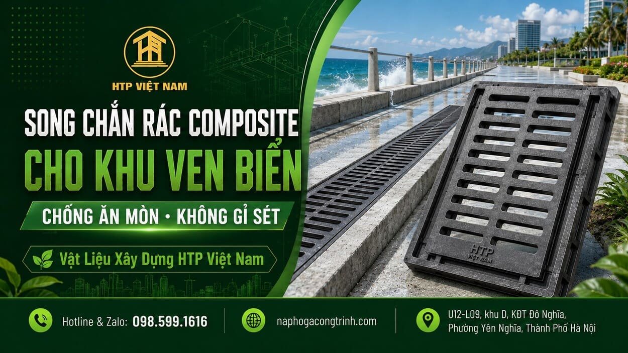 Song chắn rác composite cho khu ven biển