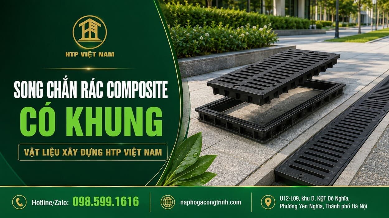 Song chắn rác composite có khung
