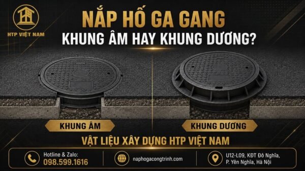 Nắp hố ga gang khung âm hay khung dương