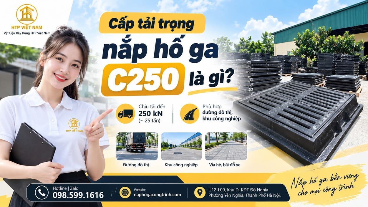 Cấp tải trọng nắp hố ga C250 là gì?