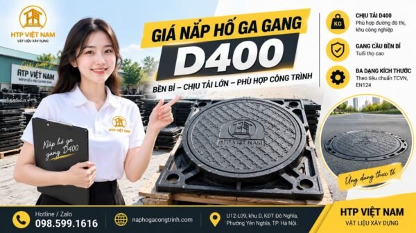 Giá nắp hố ga gang D400