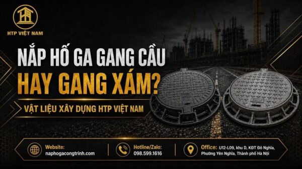 Nắp hố ga gang cầu hay gang xám