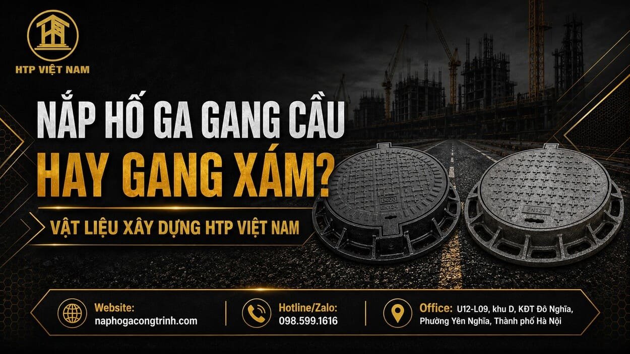 Nắp hố ga gang cầu hay gang xám