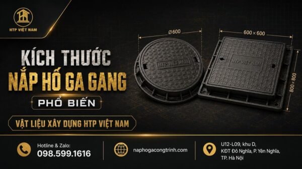 Kích thước nắp hố ga gang phổ biến