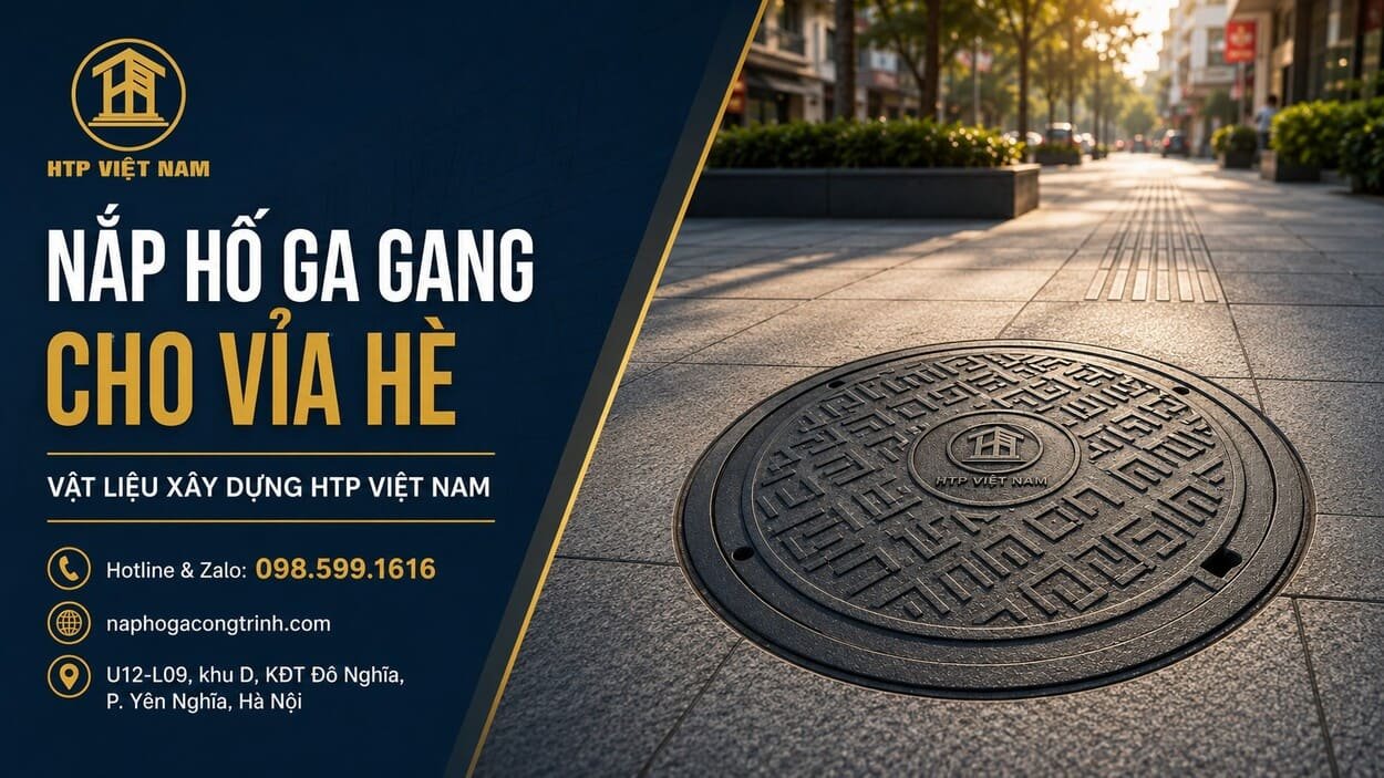 Nắp hố ga gang cho vỉa hè