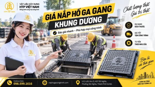 Giá nắp hố ga gang khung dương