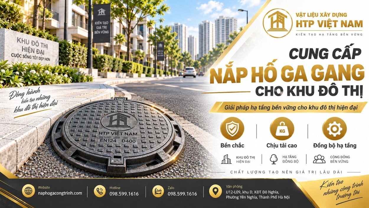 Cung cấp nắp hố ga gang cho khu đô thị