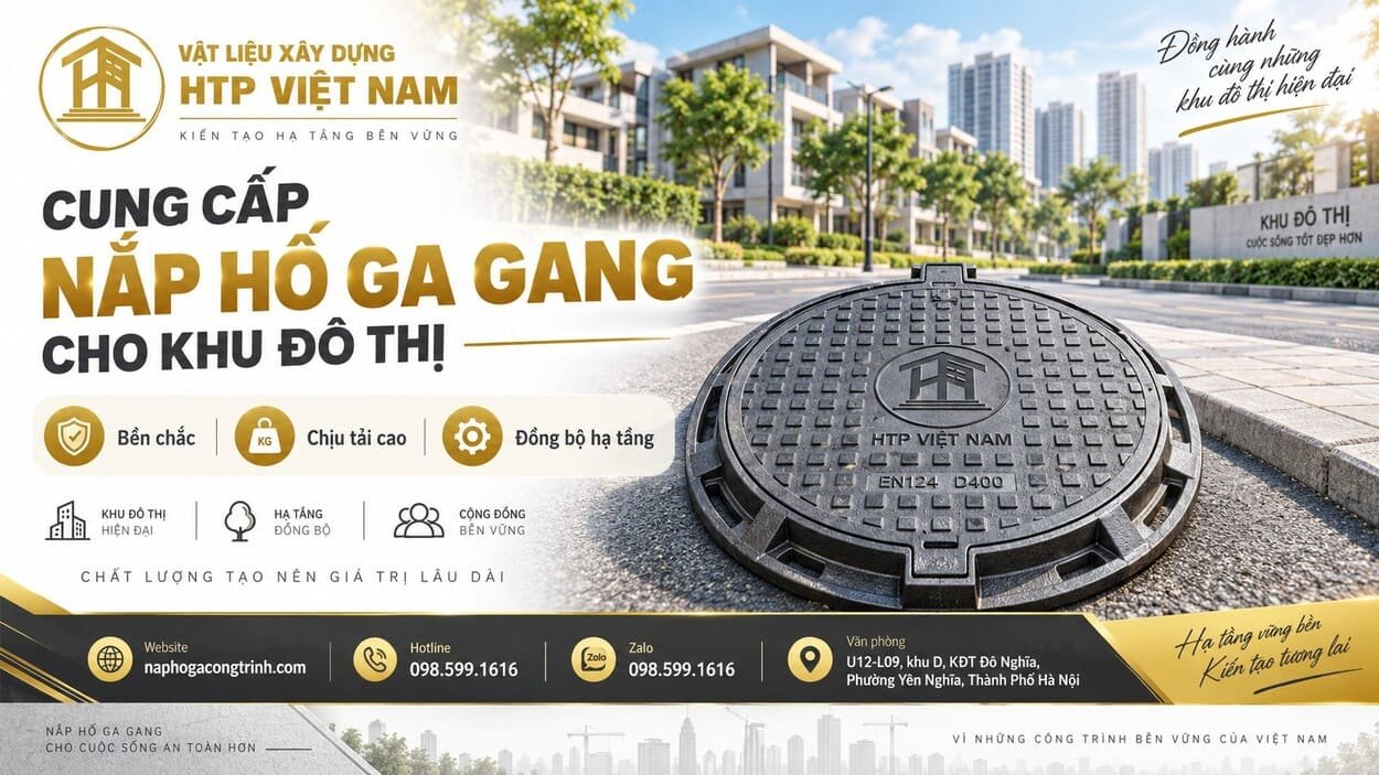 Cung cấp nắp hố ga gang cho khu đô thị