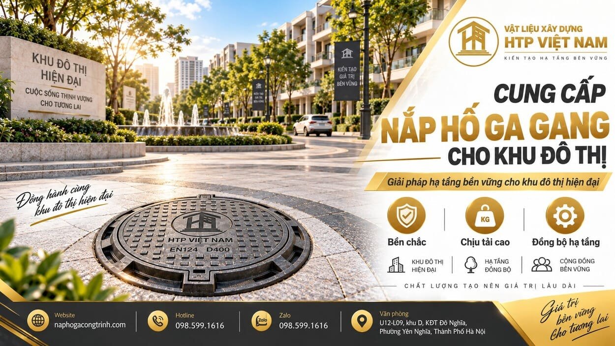 Cung cấp nắp hố ga gang cho khu đô thị