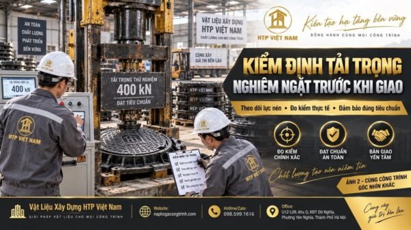 Kiểm tra tải trọng nắp hố ga trước giao