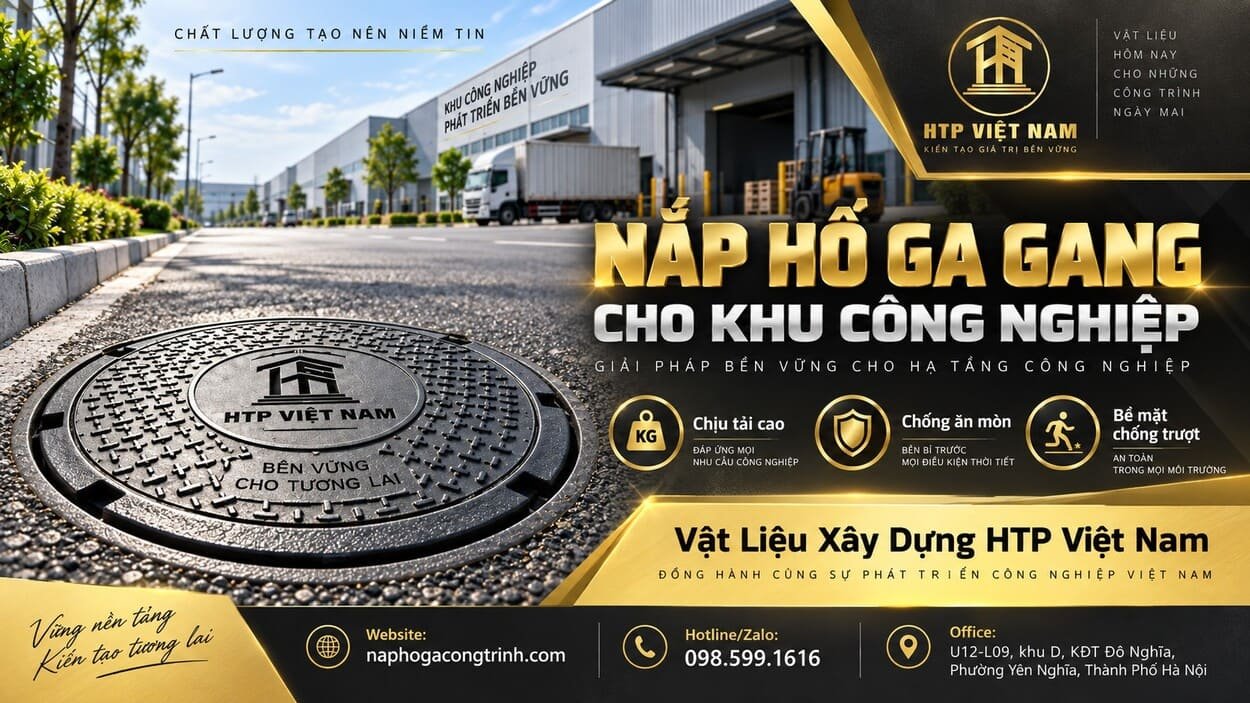 Nắp hố ga gang cho khu công nghiệp
