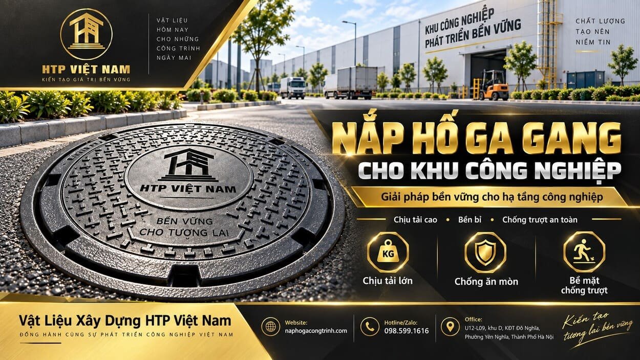 Nắp hố ga gang cho khu công nghiệp