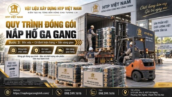 Quy trình đóng gói nắp hố ga gang