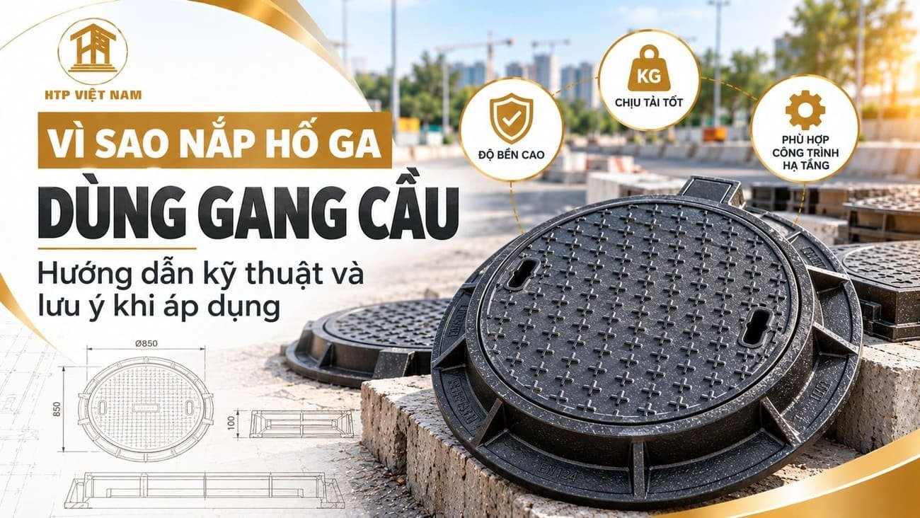 Vì sao nắp hố ga dùng gang cầu